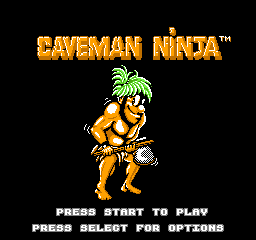 Joe & Mac - Caveman Ninja Title Screen